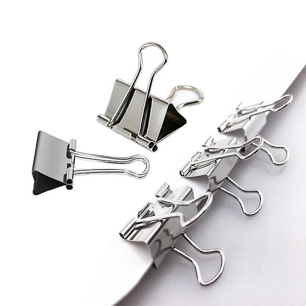 Blandade Silver Pappersklämmor Set 100st 25mm Perfekt för Kontor Skola och Hem