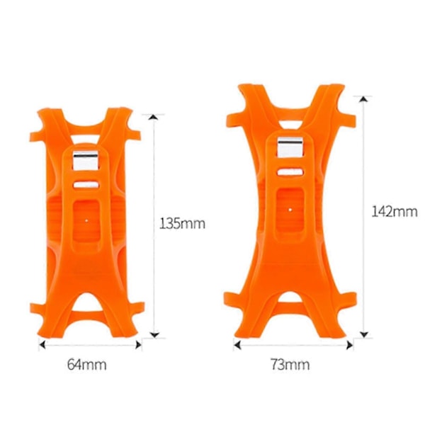 Cykeltelefonhållare Cykel Smartphone Fäste Halkfri Design Ultralätt Mjuk Elastisk Universal Orange Stor