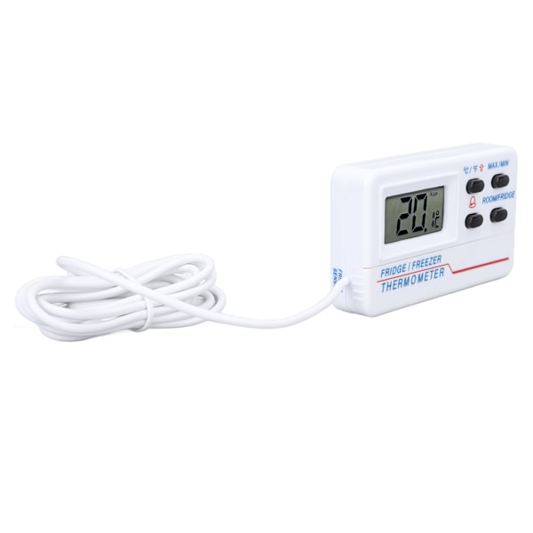 Digital kylskåpstermometer ‑50℃ till 70℃ ‑58℉ till 158℉ Hög precision digital frys temperaturmätare med larmfunktion