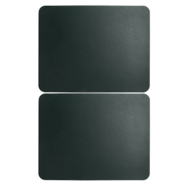 2 st musmatta i PVC-läder, vattentät skrivbordsmatta, kontor, hem, musskydd, 27 x 21 cm, svart, grön