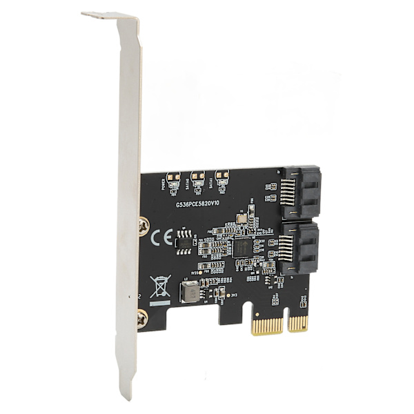 PCIE till SATA expansionskort 6 Gbps stabil prestanda PCIE till 2 SATA3.0 expansionskort för stationär dator