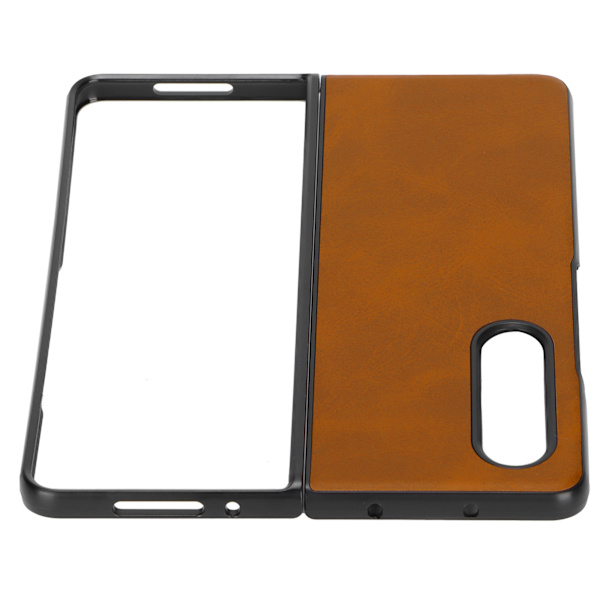 Läderfodral för Samsung Galaxy Z Fold 3 Mobiltelefon Anti Scratch Shockproof CoverBrun