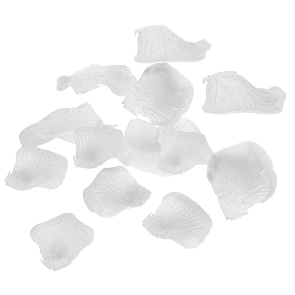 8 poser 120 stk/pose kunstige kronblader NonWoven falske kronblader familie bryllupsfest dekorasjoner (hvit)