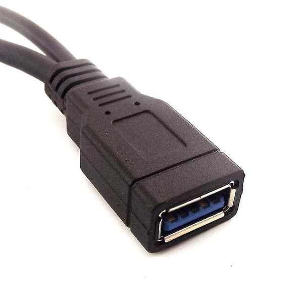 USB 3.0 Dobbelt Han til Hun Forlængerkabel til Mobil Harddisk