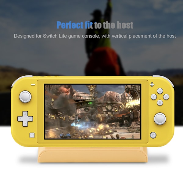 Portabel spelkonsolvärdladdningsbas dockningsstation för Switch Lite gul