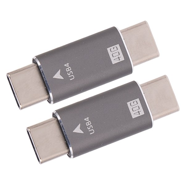 2 kpl USB C uros-urossovitin 8K 40 Gbps 100 W pikalatausseos Kompakti Mini USB C -sovitinliitin PC:lle