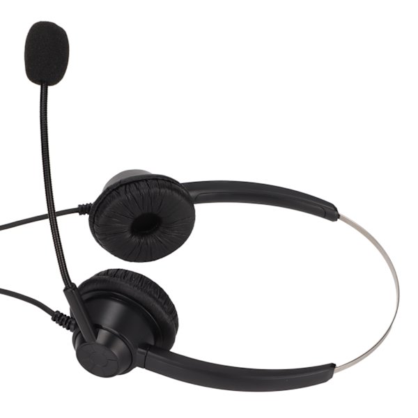 H360D‑3.5‑MV Binauralt kundeserviceheadset Sort Justerbart Telefonheadset til 3,5 mm hovedtelefonstik