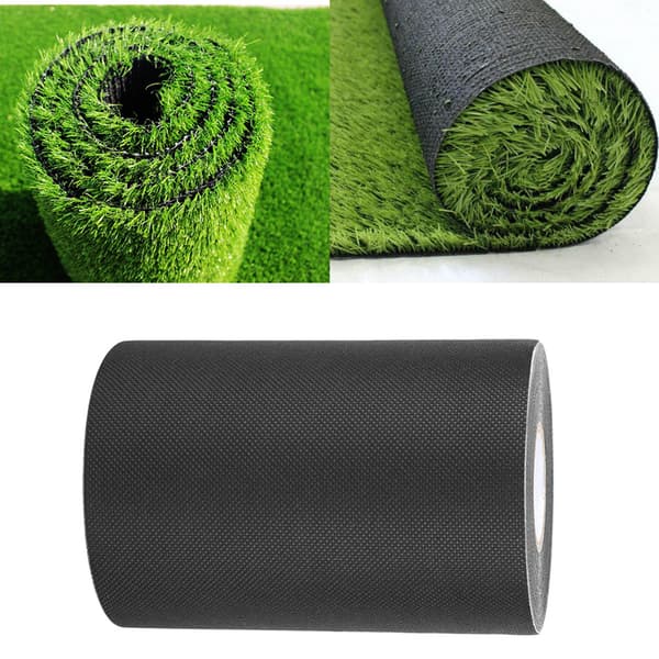 150 mm * 10 m Kunstgræs Samlingstape Plænetape Græstæppe Græslimtape (Sort)