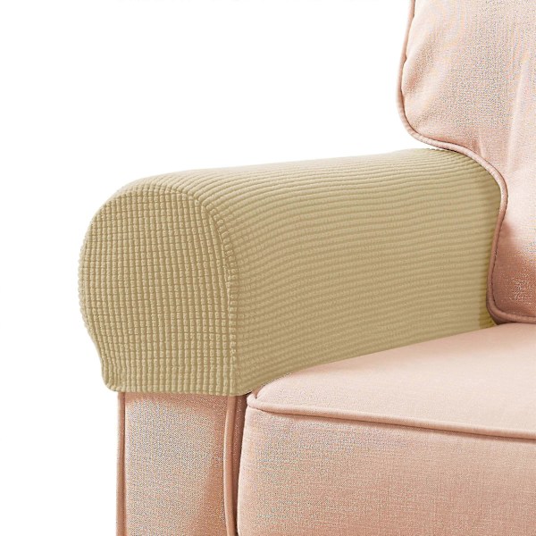 2 stk. Stretch Armlene Trekk Spandex Armtrekk For Stoler Sofa Lenestol Trekk For Lenestol Sofa zd b2 Beige