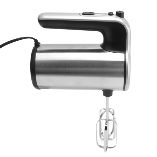 Elektrisk handmixer Justerbar rostfritt stål Kökshandhållen mixer med visp Beater Degkrokar 200W EU-kontakt 220V