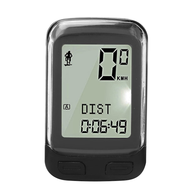 Mountain Road Bike Trådløs Odometer Multifunktionel Interface Stor Skærm Vandtæt Velometer Support Fem Sprog