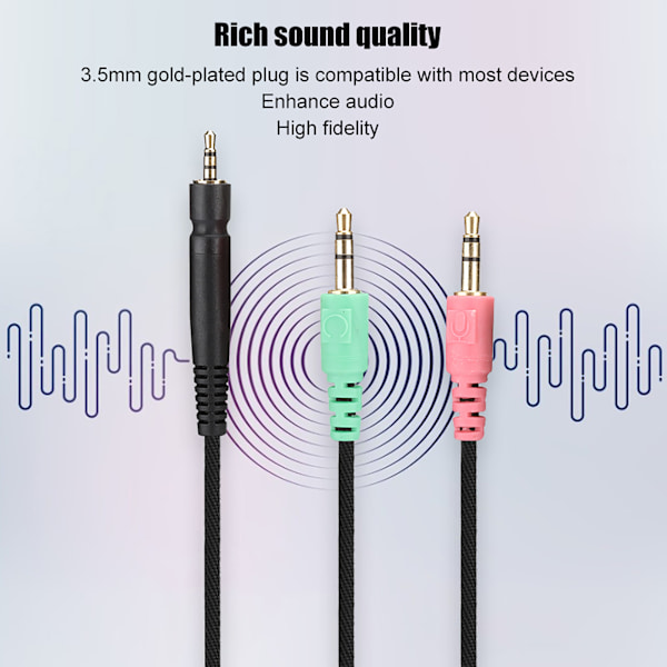 Pelikäyttöön tarkoitettu kuulokemikrofonikaapeli Sennheiser G4ME ONE / PC 373D / PC37X GSP350 / 500 / 600PC -versioon