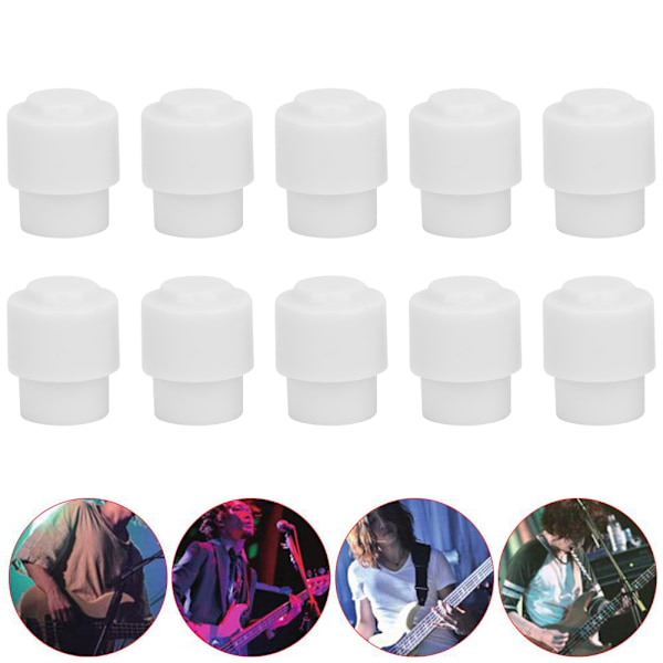 10 st Pickup Switch Tip Cap Knob Elgitarr Del Tillbehör Knob Cap Vit