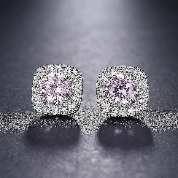 Bedårende hvide zirkon ørestikker EG195-rose gold