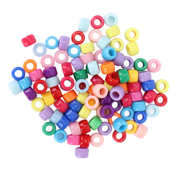 100 stk skjeggperler Enkel design Perfekt størrelse glanset tekstur Slitesterk lette hårperler for DIY-prosjekt