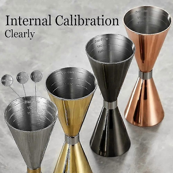 30/45ml 30/60ml 45/60ml Målekop i rustfrit stål Cocktail Wine Shaker Dobbelt Shot_SZXM guld30ml45ml
