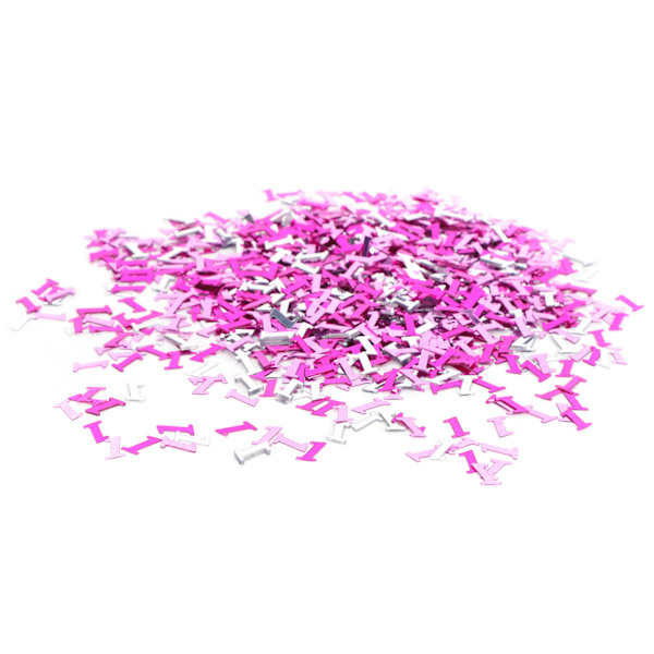 8mm rosa konfetti party glitter paljett bordsdekorationer för flicka dop prydnader nummer