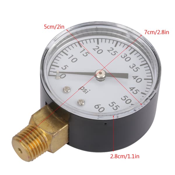 0-60psi tryckmätare manometer för vatten luft olja urtavla instrument bas ingång NPT 1/4\"