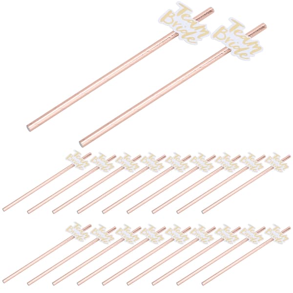 2-pack sugrör papper dekorativ bröllopspresent dekoration festtillbehör roséguld