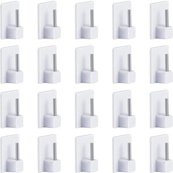 20 kpl Itseliimautuvat koukut verkkoverhotangoihin Valkoiset tarrakoukut Verhot Koukku-ikkunoiden liima ikkunoihin Kylpyhuone Keittiön Verhotangot