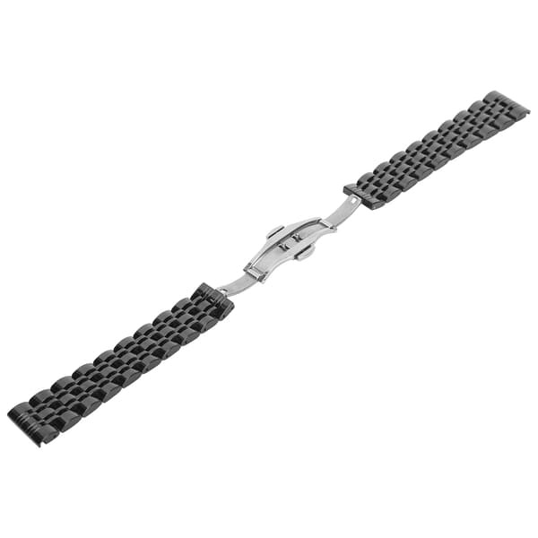 Urrem Sort Professionel Flad Urarmbåndsrem Udskiftning Urrem Tilbehør 18mm / 0.71in