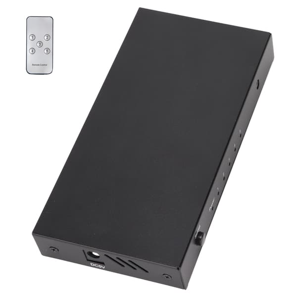 HD Multimedia Interface Switch 5x1 4Kx2K Stöd 3D Fjärrkontroll HD Multimedia Interface Switcher 100-240VUS Plug