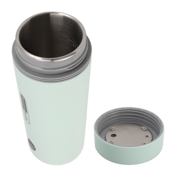 Rejse elektrisk kedel 300W 350ml rustfrit stål automatisk isolering bærbar mini varmtvandsbeholder til kaffe te lysegrøn EU-stik 220V 50HZ