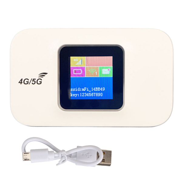 4G WiFi-router 150 Mbps Micro SIM-kortplats 10 enheter Stöd LCD-skärm Mobil WiFi Hotspot för bärbar dator Telefon Dator