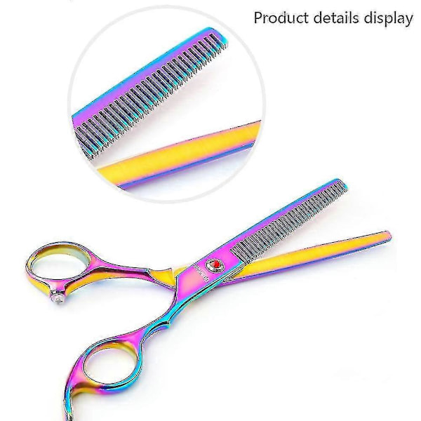 4st/set Professionell Salong Frisörsax Frisörsaxar Klippverktyg Kit 7.0 tum zd EQ färgstark