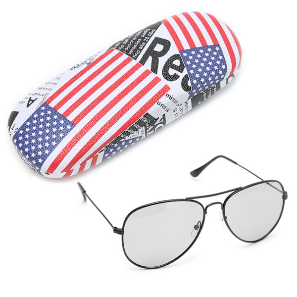 UV400 farveskiftende polariserede linsebriller AntiUV moderigtige unisex-briller (sort stel)