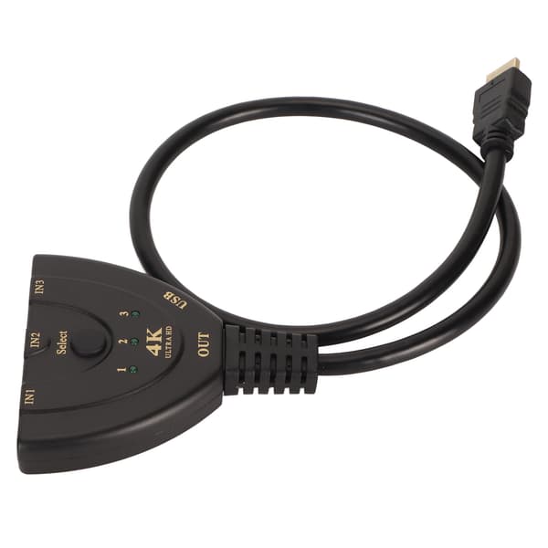 HD Multimedia Interface Switch 3 ind 1 ud 4K Support 3D 3 Port Video Switcher Selector til PC TV Projektor