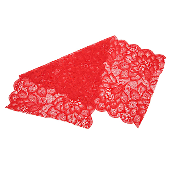 Spetsband 10 meter 23 cm bredd dekorativ elegant spetskant för presentförpackning brudkläder broderidekoration klarröd