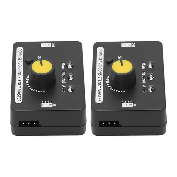 2PCS RC Servo Tester Manuell Hastighetsreglering MCU-kontroll Servokonsistens Master för Motor DC4.8‑6V