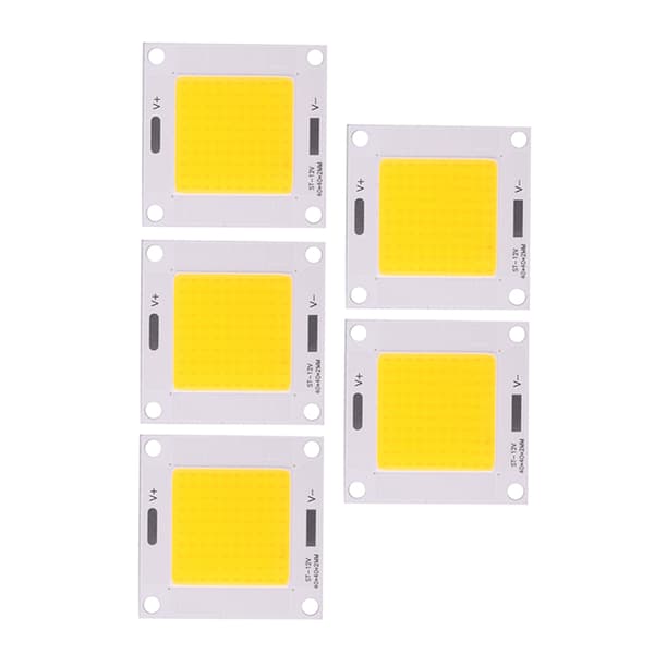 5 stk./sæt Høj Effekt 50W COB LED Integreret Lampe Chip til DIY Pære Projektør (Varmt Lys)