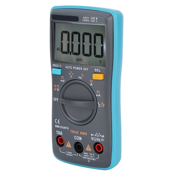 Automatisk räckvidd True RMS digital multimeter AC/DC spänningsresistanskapacitansmätare för elektriker