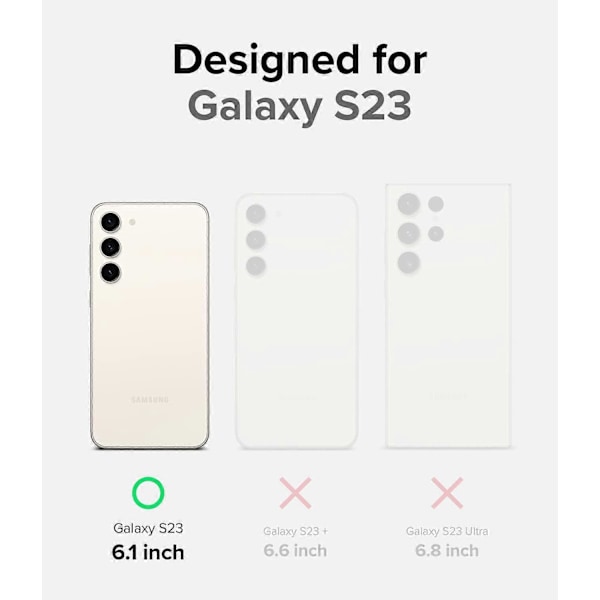 Etui Kompatibelt med Samsung Galaxy S23 5G Etui (2023), Robust Støtsikkert Sklisikkert TPU Slim Tynt Telefondeksel for Galaxy S23 - Svart