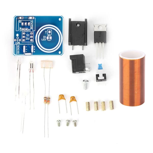 Mini Tesla Coil Fjärrkontroll LED Spark Module Kit Elektronisk DIY Kit DC12V Monteringssats