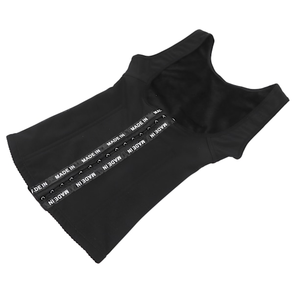 Varmt Shapewear til kvinder, Tummy Control Body Shaper, Sculpting Clothing, Open Bust Bodysuit til vinter og efterår, sort, S
