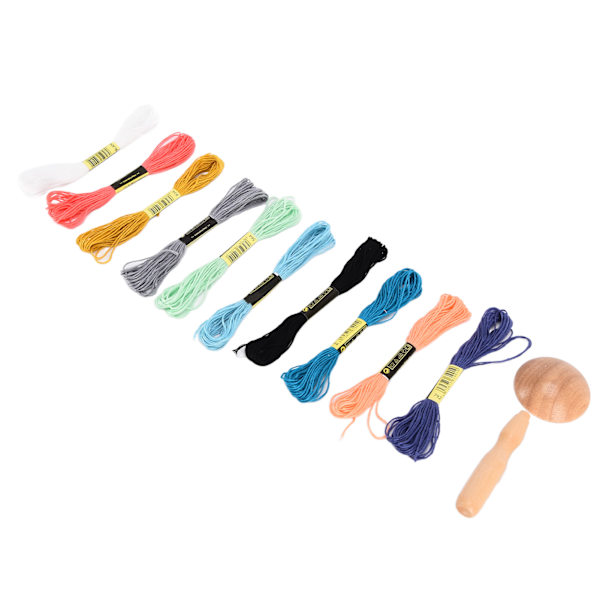 Broderigarn Set Verktyg Multifunktionell Färgglad Punchnål Broderikit