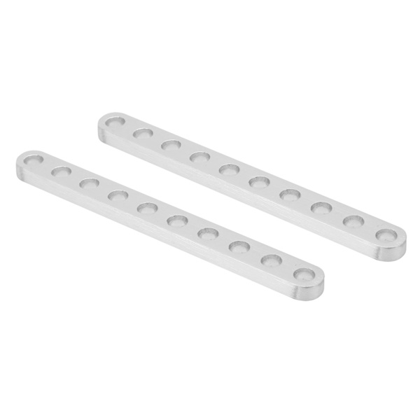 Pari alumiinista litteää kanavapalkkia, 10 reikää, lisävaruste robotille 4x8x80mm 3102-0010-0080
