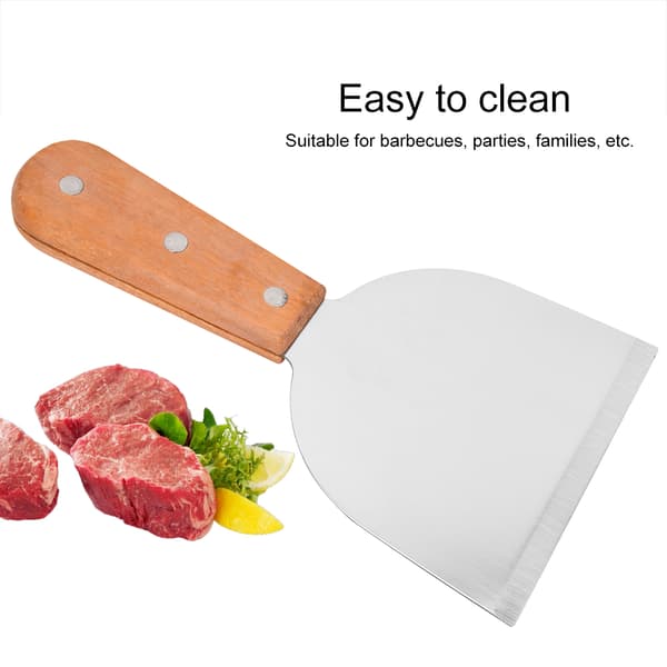 Grillspade i rustfritt stål for BBQ, kjøkken, steking av biff og pannekaker