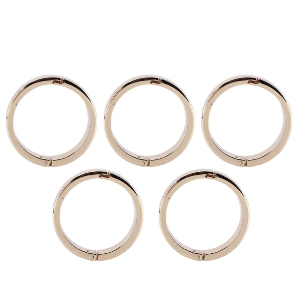 5 stk rund karabinhage Holdbar legering papirvarer spænde tilbehør til løs spiral notesbog Ydre diameter 25 mm, indre diameter 20 mm