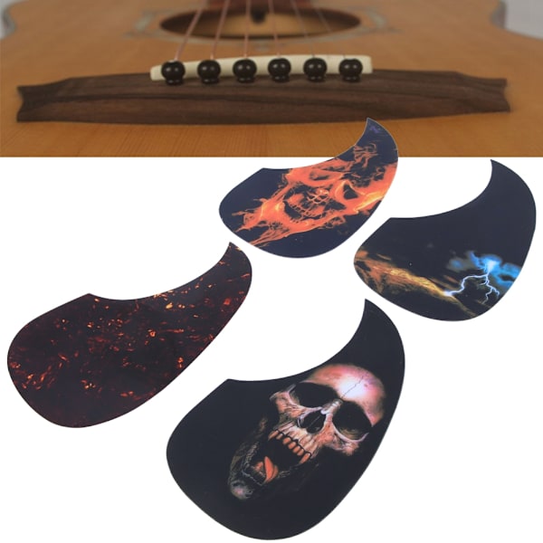 4 st akustisk gitarr plektrumskydd PVC skyddande plektrumskydd musikinstrument tillbehör