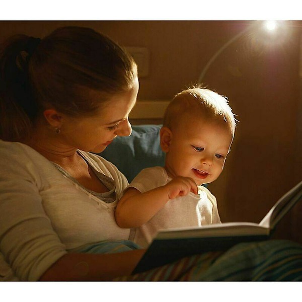 Væglampe Læselampe Væglampe 3W LED 3000K Læselampe Svanehalslampe, (Hvid) -