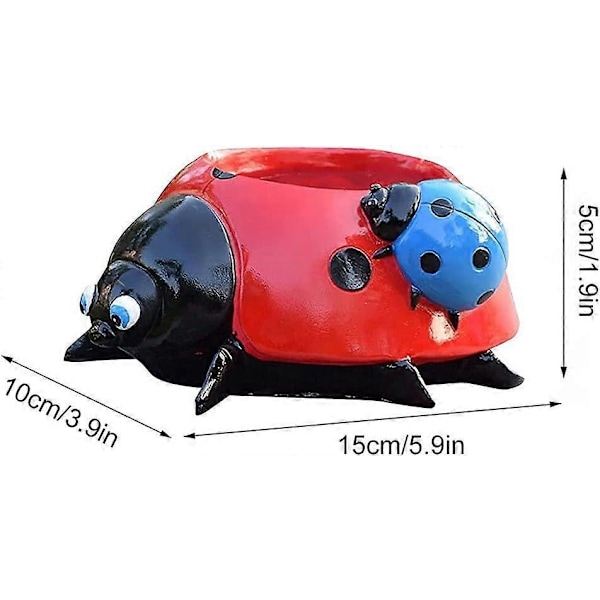 Ladybug Plantepotte, Tegneserieformet Mariehøne Plantekasse Dekorativ Sukkulentepotte Have Bonsai