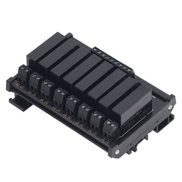 Solid State Relæ Modul DIN-skinne Installation 8 Kanal Solid State Relæ 3-32VDC Indgang 5-8A 24-480VAC Belastning