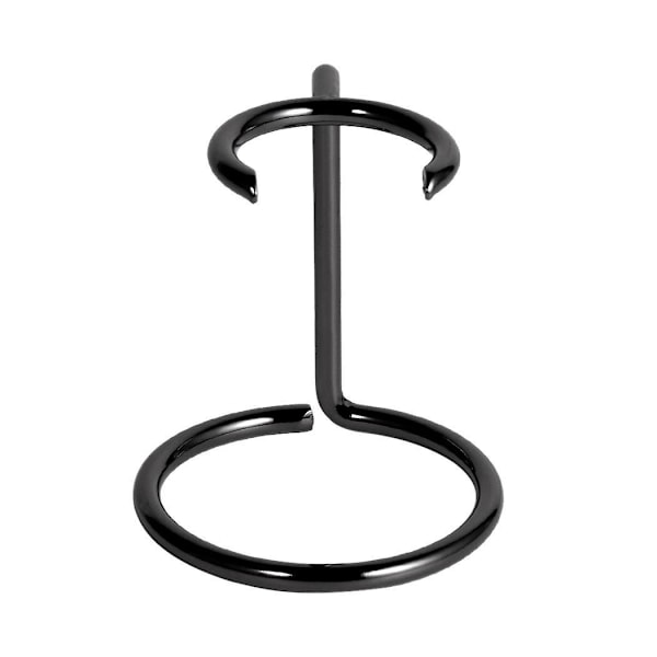 Stål Skrabeborste Stativ - Pladsbesparende, 2,8 tommer/7 cm Høj, Sort