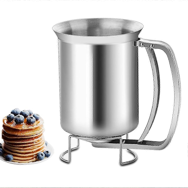 1 stk. Dejseparator, Dejdispenser i rustfrit stål, Tragtdispenser, Tragts Dejseparator til blæksprutteboller, Dejseparator til kager, Pandekagedej
