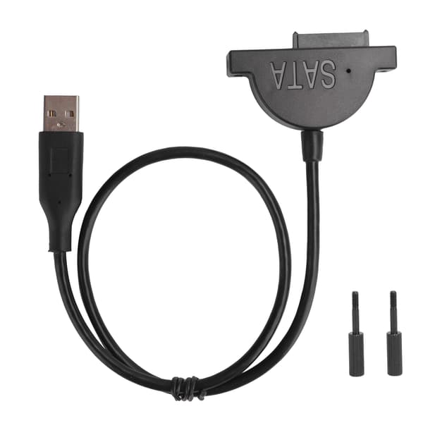 SATA till USB-adapterkabel 13PIN Plugin Notebook optisk enhetsomvandlarkabel med skruv