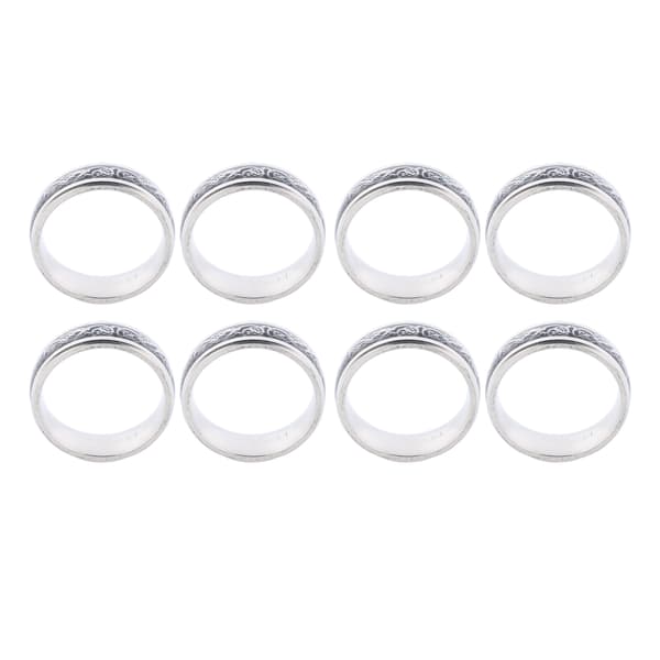 8 stk. Dragemønsterring Mænd Rustfrit Stål Moderigtig Elegant Ring Smykketilbehør til Datingfest